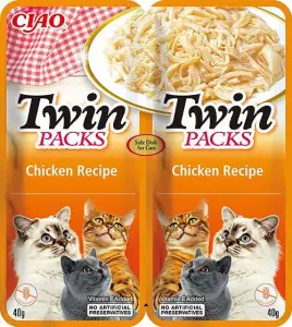 Karma dla kota Ciao Twin Packs - Kurczak rozdrobniony w bulionie 2 x 40g