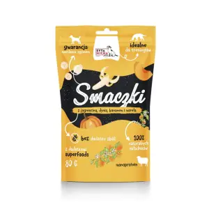 Przysmaczki dla psa z jagnięciną, dynią, bananem i morelą 80g I Syta micha 