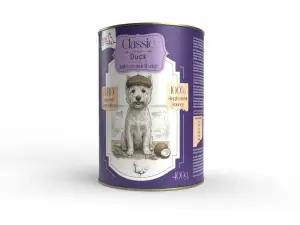 Mokra karma dla psa Syta Micha I Classic kaczka z kokosem 400g
