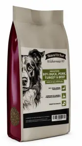 Karma dla psa Natural Pet Food Grain Free Wilderness 80 I Kaczka, wieprzowina, indyk i wołowina Angus I 10kg