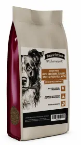 Karma dla psa Natural Pet Food Grain Free Wilderness 80 I kurczak, indyk, biała ryba i łosoś I 10kg