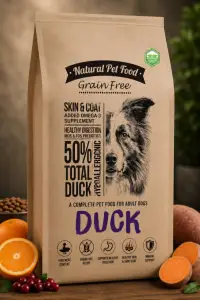 Karma dla Psa Natural Pet Food Grain Free I Kaczka z batatami i pomarańczą I 15kg