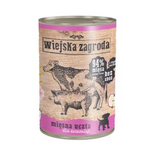 Wiejska Zagroda dla szczeniąt Mięsna uczta 400g