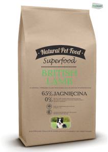 Karma dla Psa Natural Pet Food Superfood 65 Brytyjska Jagnięcina 2kg