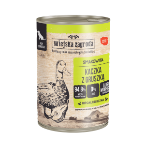 Wiejska Zagroda Kaczka z gruszką dla psa 400g