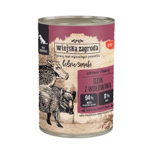 Wiejska Zagroda Adult Leśne smaki Dzik z wołowiną 400g