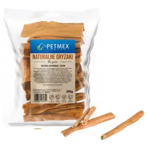 Przysmak dla psa Petmex Skóra końska gryzak naturalny 15cm 200g