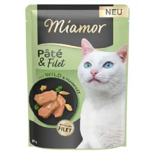 Miamor Pate and Filet Pasztet z dziczyzną i filetem z kurczaka | świeża torebka | 85g