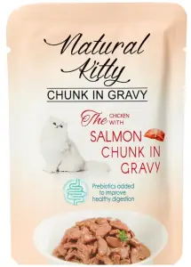 Natural Kitty | Kurczak z Łososiem w sosie | dla Kota | Saszetka 85g